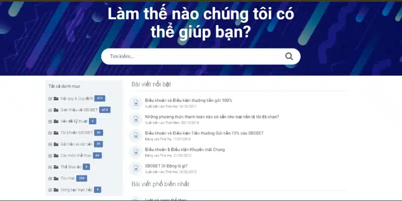 Các câu hỏi thường gặp về SBOBET