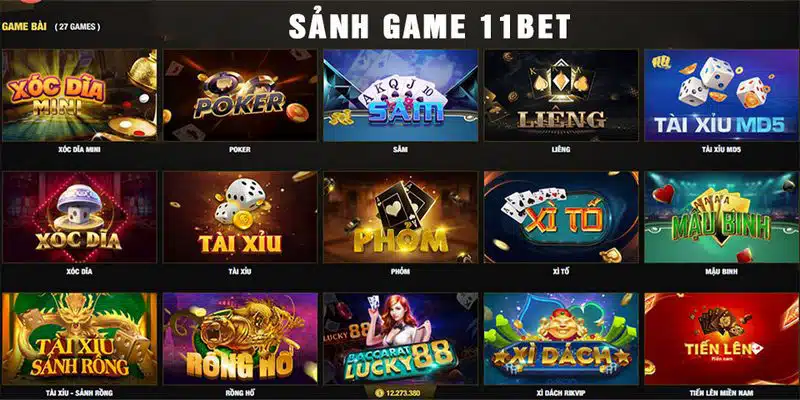 Hệ thống kho trò chơi đa dạng, chất lượng tại 11bet