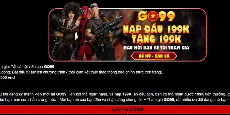 Hướng dẫn nhận thưởng tại Go99